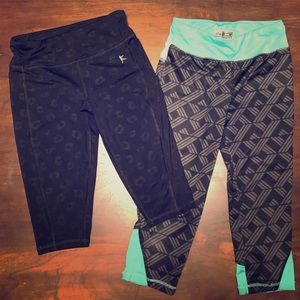 Lot of TWO girls workout leggings.